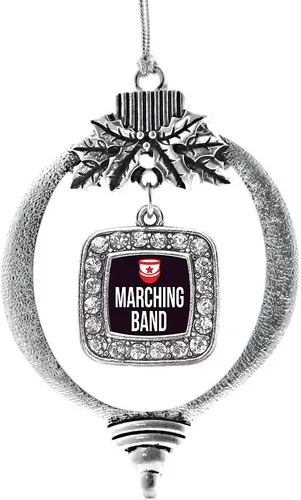 Vista 76 de Inspired Silver - Bon Voyage Cruise Ship Charm Ornamento – Adornos navideños cuadrados de plata con joyas de circonita cúbica