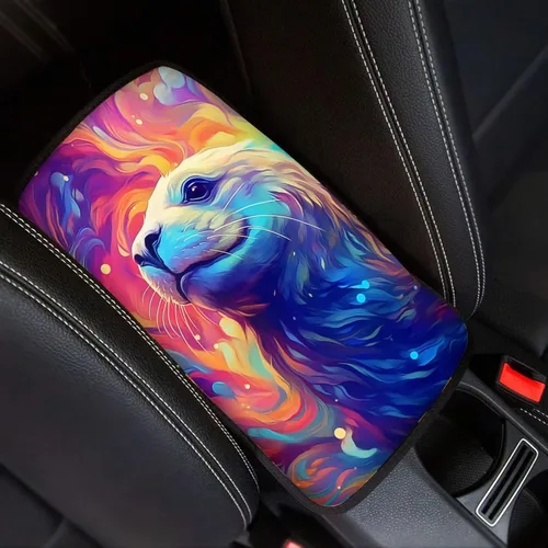 Vista 11 de Funda para reposabrazos de automóvil, ajuste universal para la mayoría de automóviles, SUV, camiones, sedán, patrón fresco, plegable, cómoda, Oso