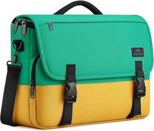 Vista 27 de MATEIN Bolsa tipo mensajero para hombres, mochila escolar para adolescentes, ligera de 17.3 pulgadas, maletín para laptop grande, bolsa cruzada