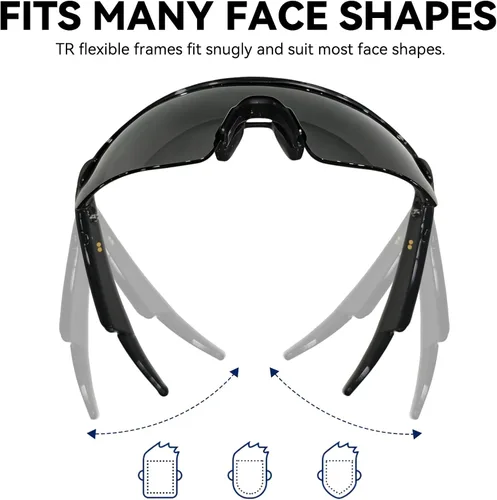 Vista 8 de Lentes de audio inteligentes Bluetooth, para correr, ciclismo, lentes de sol Bluetooth con música y llamadas manos libres, asistente de voz AI