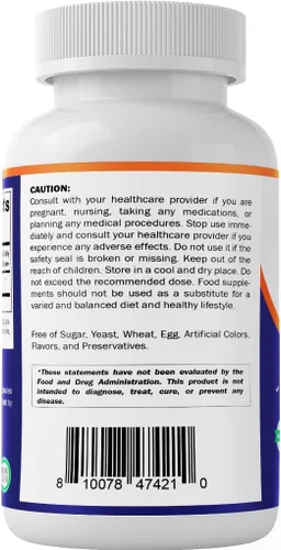 Vista 9 de Vitamatic Tribulus Terrestris para hombres, 2000 mg por porción, 95% de saponinas, 180 cápsulas vegetales, fabricadas en los Estados Unidos, sin