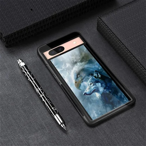 Vista 1979 de Compatible con Google Pixel 4A 5G Mobile Case Creative Acrylic Panel trasero Silicona Protección Grip especialmente diseñado para Google Pixel 4A 5G