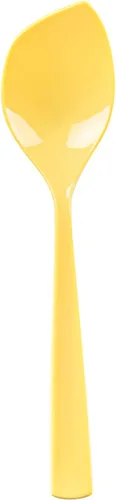 Vista 10 de Restaurantware Cucharas de postre de 4.5 x 1 pulgada, 100 cucharas desechables de degustación, asas resistentes, cucharas de plástico amarillo bebé