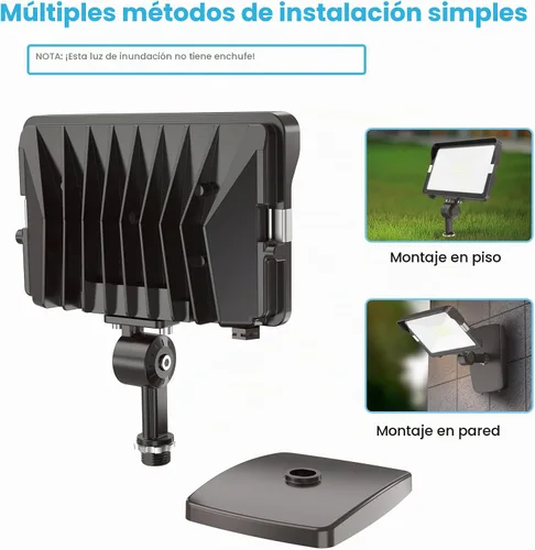 Vista 5 de HYPERLITE Paquete de 2 luces de inundación LED de 30 W para exteriores con soporte de nudillos, montaje en pared de 5000 K 3,300 Lm IP65, luces