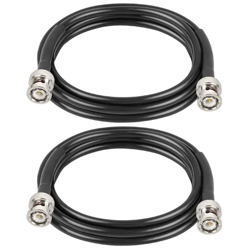 Vista 26 de MOOKEERF Cable BNC - 1 pie 2 piezas RG58 50 ohm macho a macho cables coaxiales de extensión BNC de baja pérdida para antenas, radios RF, módems