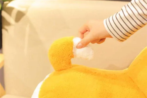 Vista 6 de 123Arts - Cojín de peluche con diseño de perro Corgi