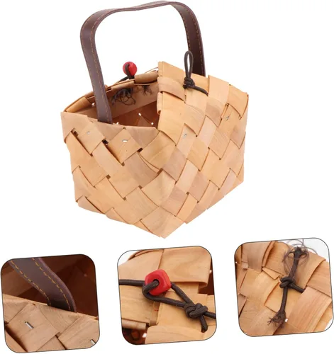 Vista 6 de jojofuny Cesta de la compra, cesta de embalaje de regalo, cesta de picnic, cesta de embalaje, cesta de embalaje, contenedor de ornamento, cesta