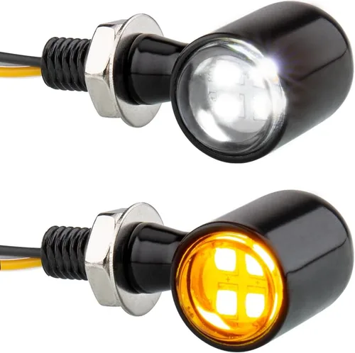 Vista 11 de Intermitentes LED para Motocicleta Mini Señales Giratorias Pequeñas Luz Indicadora Micro Delantera Trasera Compatible con Harley Davidson Honda