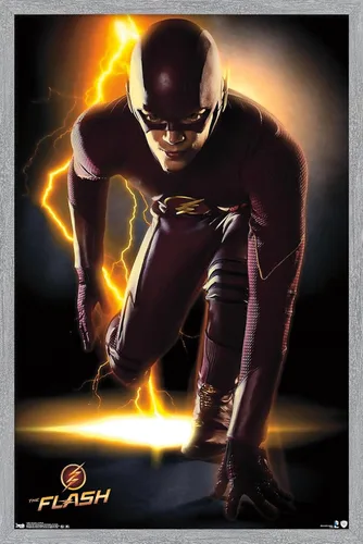 Vista 15 de Trends International DC Comics TV - The Flash - Póster de pared de retrato, 14.725 x 22.375 pulgadas, versión enmarcada de madera de granero