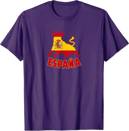 Vista 81 de Spain Espana with Bull and National Flag/Present T-Shirt Asphalt Grey