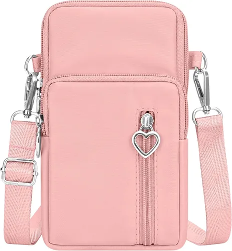 Vista 16 de YINHEXI Bolsos cruzados pequeños para mujer, a la moda, mini compartimento triple para teléfono celular, monederos cruzados Negro