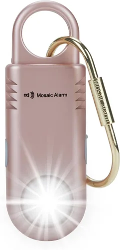 Vista 10 de 135dB recargable alarma de seguridad personal luz estroboscópica antideslizante agarre llavero sirena para mujeres estudiantes linterna senderismo