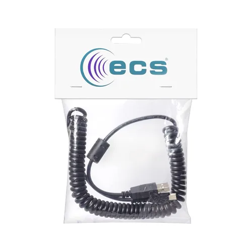 Vista 5 de ECS Cable de repuesto compatible con Philips SpeechMike Premium Touch, SpeechMike Premium y SpeechMike III, USB rizado de 2.5 a 5.5 pies, el 95%