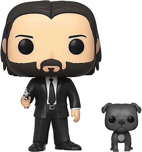 Vista 3 de Funko Películas: John Wick - John en traje negro con perro amigo