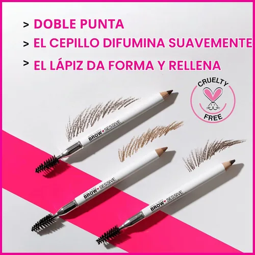 Vista 3 de wet n wild Brow-Sessive Lápiz de Cejas, Brocha Spoolie de Doble Punta Ultra-Precisa para Modelado Perfecto Construible y Mezclable, Tonos Naturales