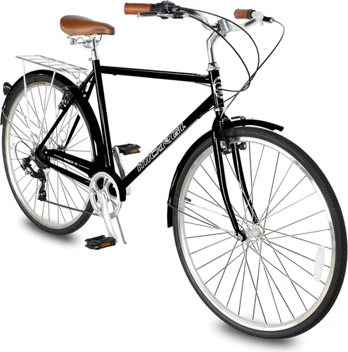 Vista 12 de MICARGI Bicicleta híbrida para adultos de 24/26 pulgadas, bicicleta híbrida de 1/7 velocidades para mujeres, hombres, personas mayores, bicicleta