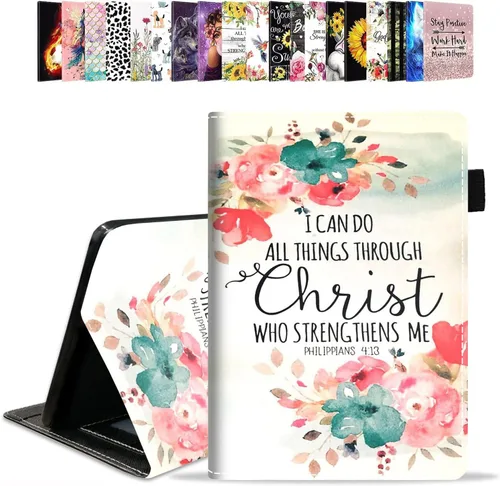 Vista 13 de Funda para tablet Amazon Kindle Fire HD 10 de 10.1" (9ª/7ª generación, versión 2019/2017) – Funda de piel sintética con función de encendido