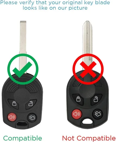 Vista 4 de Repuesto para 2 nuevos llaveros sin cortar sin llave para Ford Focus Escape Transit CMax OUCD6000022 164-R8046