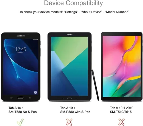 Vista 6 de Supershieldz Diseñado para Samsung Galaxy Tab A 10.1 (SM-T580, SM-T587 modelo 2016) Protector de pantalla de vidrio templado antiarañazos, sin