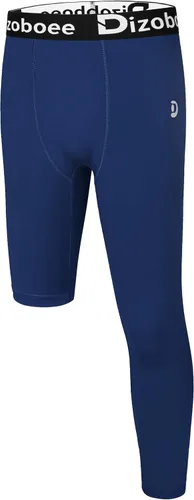 Vista 4 de Pantalones de compresión de una pierna 3/4 para niños y jóvenes, leggings atléticos para deportes, mallas de baloncesto para niños, pantalones