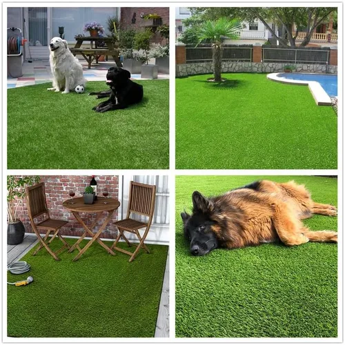 Vista 7 de Alfombra de Césped Artificial Turf, 0.4 pulgadas Alfombra de Césped Falso para Interiores y Exteriores para Perros, Mascotas, Césped Sintético