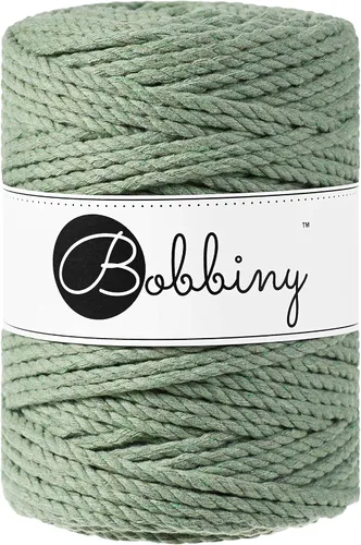 Vista 11 de Bobbiny Cordón de macramé XXL de 0.197 in y 3 capas (aguamarina), 108 yds/330 pies (100% algodón reciclado)