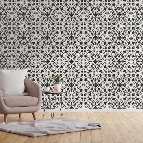 Vista 4 de 8 plantillas de suelo para pintar plantillas de pared de 4 x 4 pulgadas para pintar paredes, plantillas de piso de concreto, plantillas de dibujo