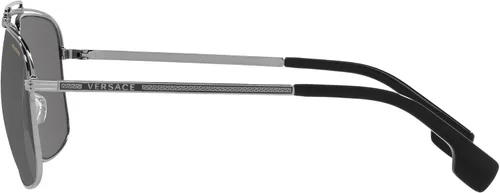 Vista 2 de Versace Gafas de sol para hombre marco de metal lentes de espejo gris oscuro polar 2402in
