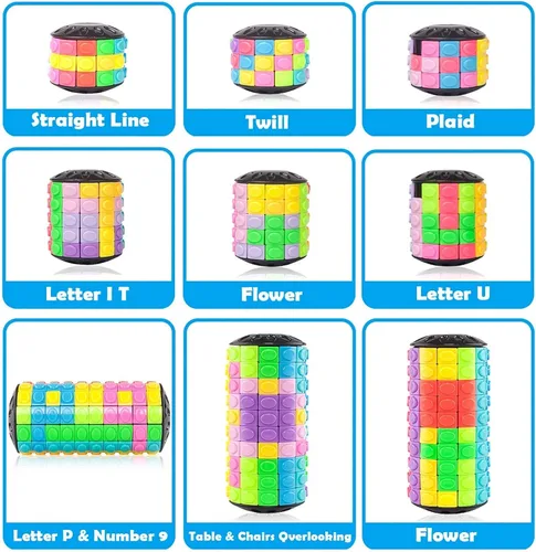 Vista 3 de R.Y.TOYS Juguete para ansiedad, rompecabezas de cubo mágico, rompecabezas de cerebro para adultos, juego de mano inquieto de lógica giratoria