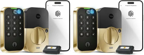 Vista 31 de Yale Assure Lock 2 Touch - Cerrojo inteligente de huellas dactilares, gamuza negra Wi-Fi (paquete de 2)