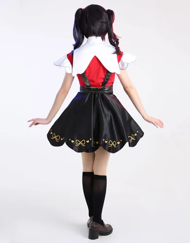 Vista 3 de Miccostumes Disfraz de Streamer de juego para mujer falda de tirantes Kawaii con accesorios