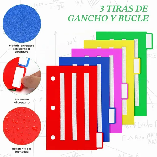 Vista 5 de Zhanmai 10 unidades de libros de comunicación separadores de carpetas de colores, herramientas pequeñas para programación visual, tarjetas de fotos