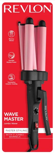 Vista 7 de Revlon Ondulador de pelo jumbo de 3 barriles Ondas de aspecto natural de larga duración, (rosa)