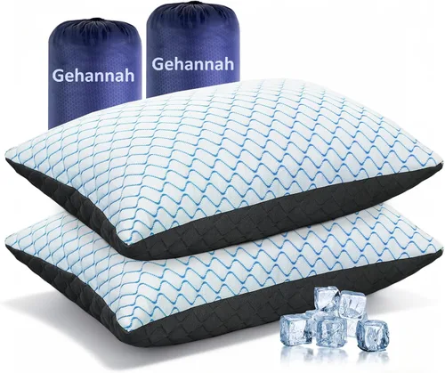 Vista 8 de Almohada de viaje – Paquete de 2 almohadas pequeñas comprimibles para acampar para dormir, almohada de espuma viscoelástica triturada con bolsa