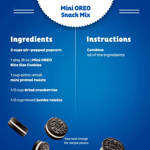 Vista 12 de OREO Paquete variado de galletas tipo sándwich Mini Mix, 20 paquetes de aperitivos
