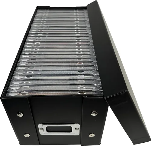 Vista 5 de CheckOutStore Caja de almacenamiento para CD Jewel Cases - Organiza y protege tu colección de música - Capacidad para 29 CD - Fácil montaje - Diseño