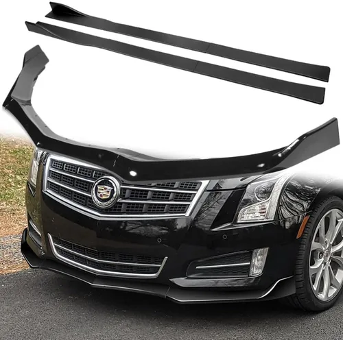 Vista 8 de Q1-TECH, 9 piezas de difusor de parachoques delantero y falda lateral compatible con Cadillac ATS 2013-2014, kit de cuerpo de barbilla de aire