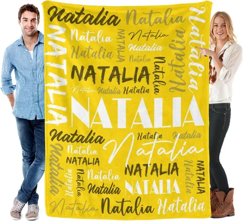 Vista 24 de Manta personalizada para niños y adultos, manta personalizada con nombre, manta de franela personalizada con nombre, manta personalizada con nombre