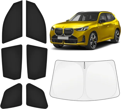 Vista 259 de KUST - Parasol plegable para parabrisas para BMW X1 E84, accesorios 2011 2012 2013 2014 2015, protector de visera de sol ajustable que bloquea