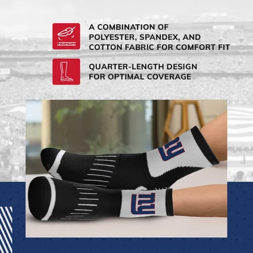 Vista 4 de NFL Youth Performance Quarter Length Socks - Our high-performance socks provide superior comfort for active feet