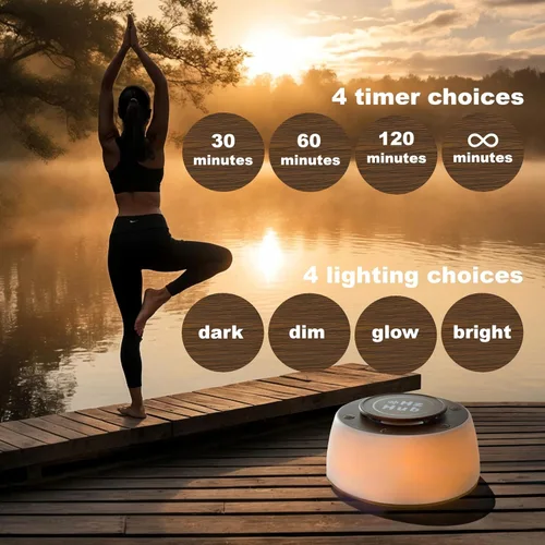 Vista 3 de Solfeggio Máquina de sonido de frecuencia — 432 Hz, 528 Hz y 10 frecuencias de curación + ruido blanco Generador de frecuencia portátil