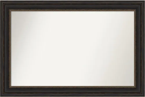 Vista 677 de Amanti Art Espejo de pared personalizado no biselado (25 x 25 pulgadas), marco de bronce acentuado, varios tamaños personalizados, espejo de baño
