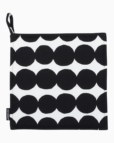 Vista 8 de MARIMEKKO Pieni Unikko Oven Mitt with Hanging Loop – Refine Your Kitchen Décor with Our Floral Oven Mitts — Kitchen Mitts for Oven (12 in x 6 in)