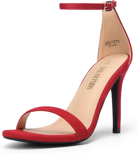Vista 20 de DREAM PAIRS Sandalias de tacón alto para mujer Negro/Gamuza