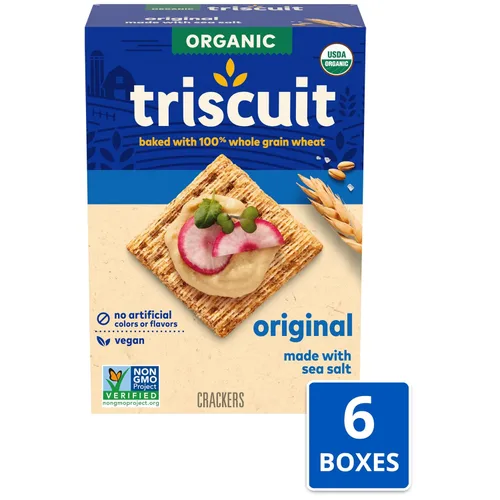 Vista 4 de Triscuit Galletas originales orgánicas) sin OMG, 7 onzas (paquete de 6)