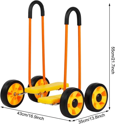Vista 2 de EVTSCAN Equipo de fitness para niños, bicicleta de equilibrio, bicicleta de juguete, entrenamiento sensorial, equipo de juego al aire libre