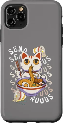Vista 4 de Funda de anime para iPhone 12 Mini Send Noodles Joke Ramen Noodles