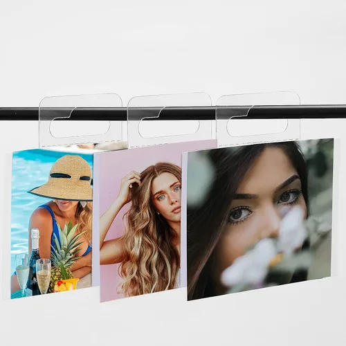 Vista 6 de AIEX 200 pestañas transparentes autoadhesivas colgantes pestañas colgantes con agujeros de ranura para artículos de venta al por menor en tienda