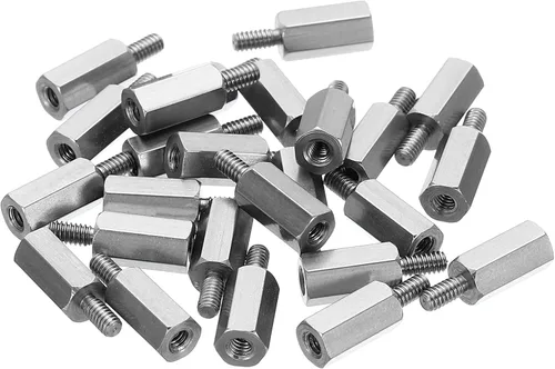 Vista 7 de PATIKIL M2x5mm+0.157 in Macho-Hembra Hex Standoff, paquete de 25 tornillos de separación de PCB de acero inoxidable para placas base, cajas