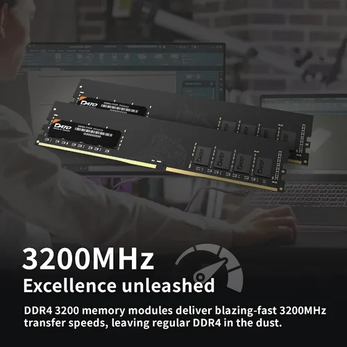 Vista 3 de Memoria RAM DATO DDR4 de 8 GB 3200 MHz, PC4-25600 CL22 1.2 V 288-pin Non-ECC sin búfer DIMM, módulo de memoria para computadora de escritorio